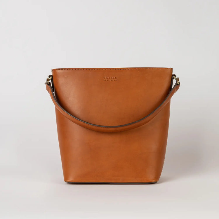 cognac leather bag from o my bag in poppy & hawk leather gifts collection
