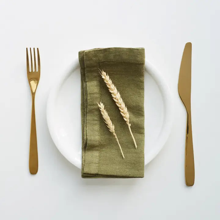sage and blush table linens