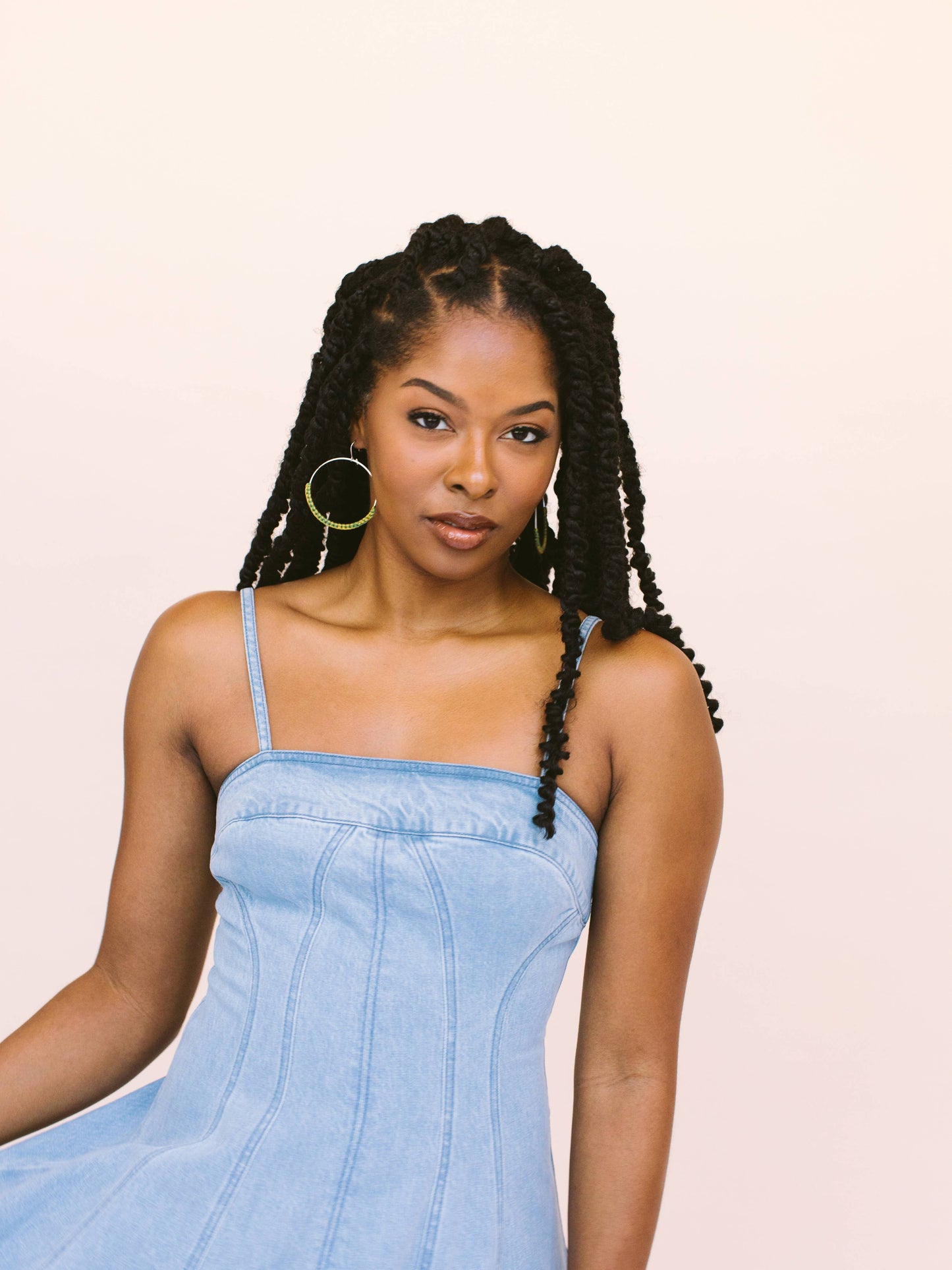 Macramé Hoops: Serenity & Slate