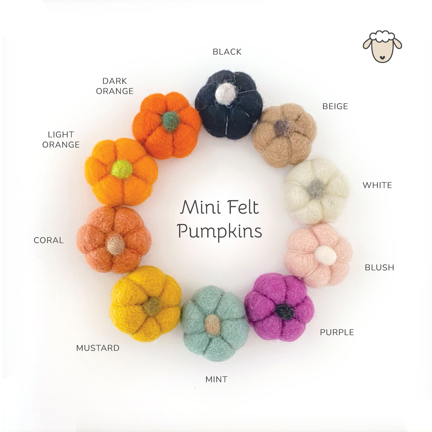 Felt Pumpkins