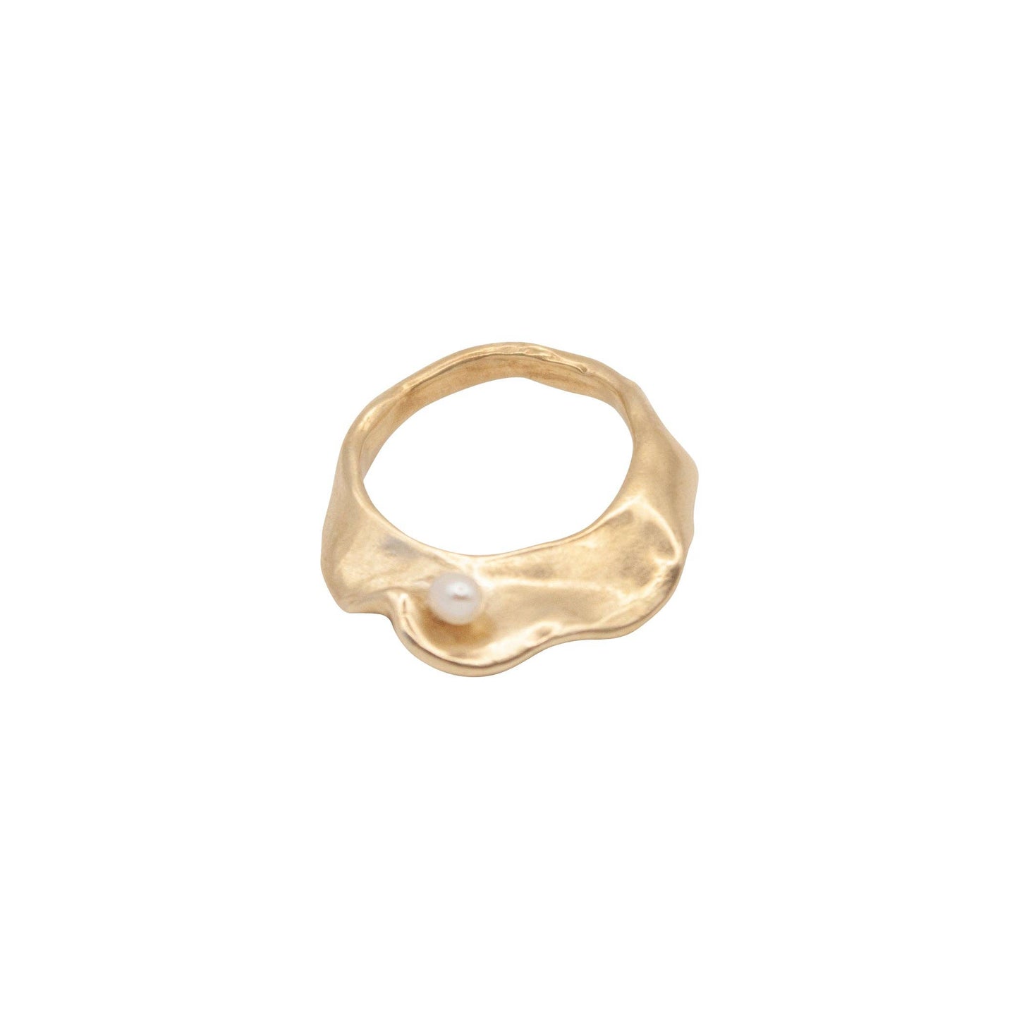 AKOYA with Pearl: Brass Ring