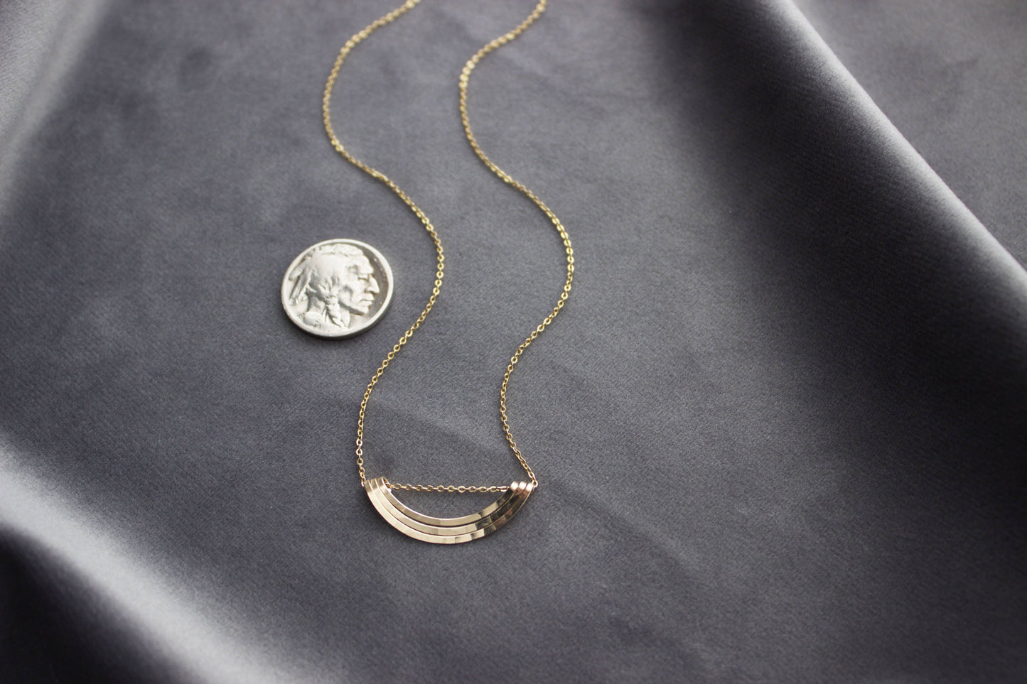 Rainbow, Delicate Necklace 14K Gold Fill