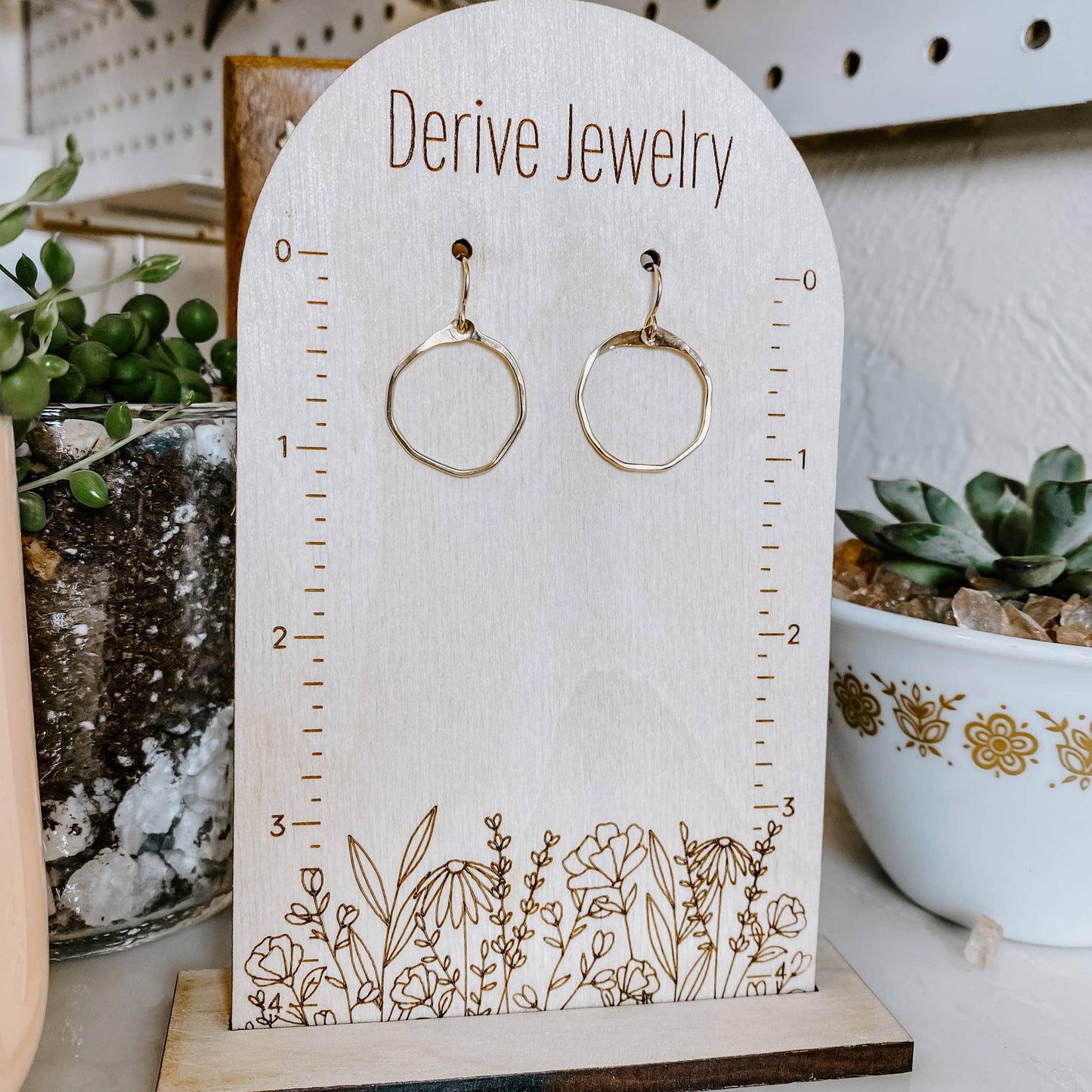 Organic Mini Hoop Earrings: 14k Gold Fill