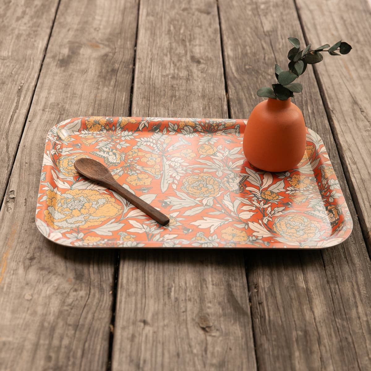 Birch Laminate Tray Peonies 11x14"