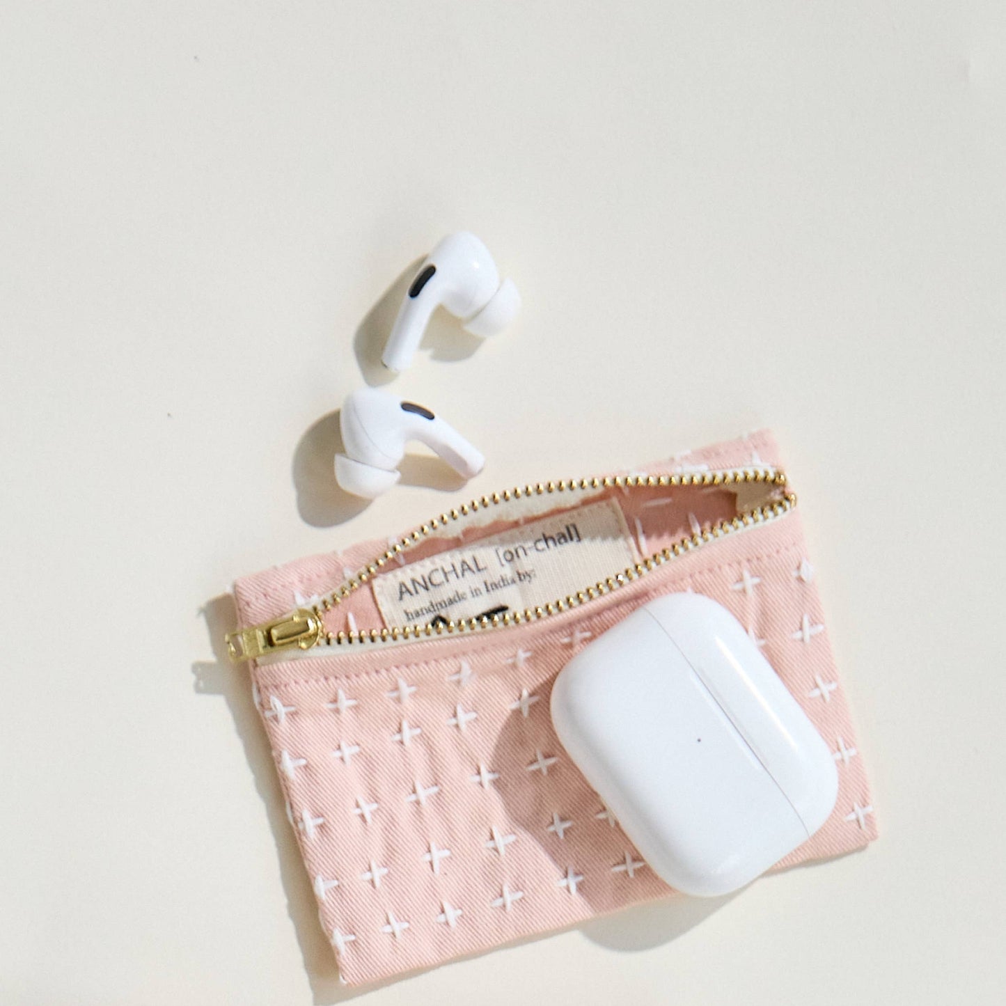 Cross-Stitch Coin Purse: Cobalt