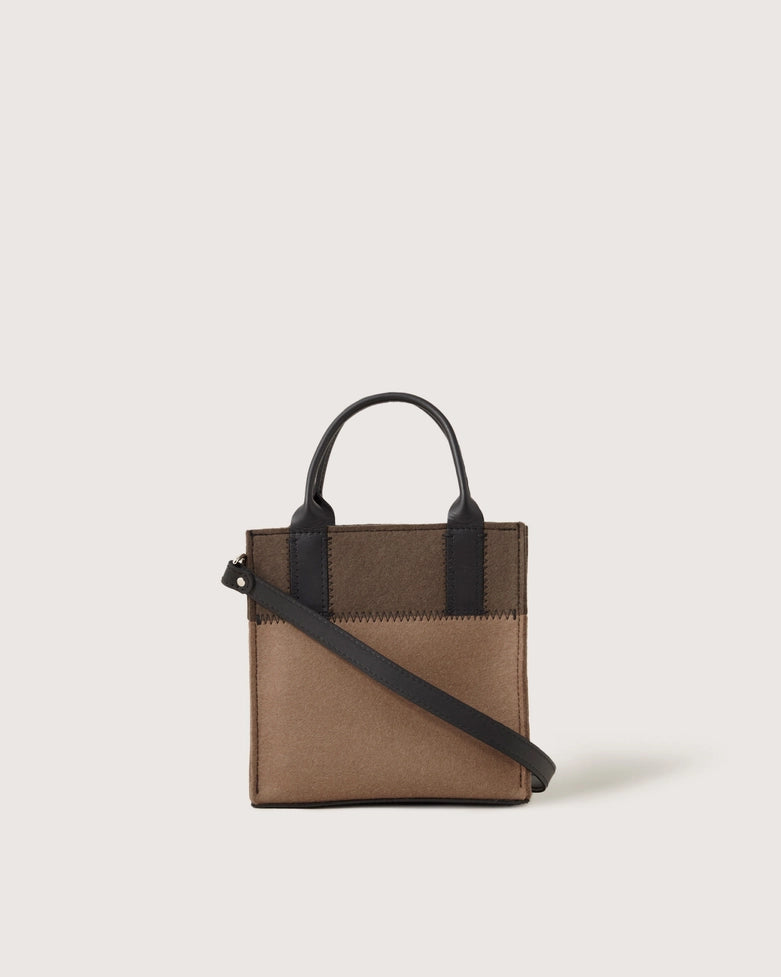 Jaunt Merino Wool Tote- Cumin/Tobacco Black