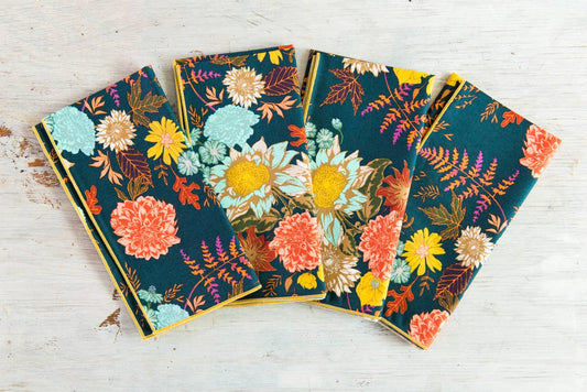 Floral Cocktail Napkins: Set of 4
