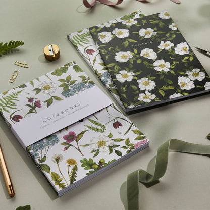 Catherine Lewis Design - Cottage Garden - Pack of 2 A5 Notebooks