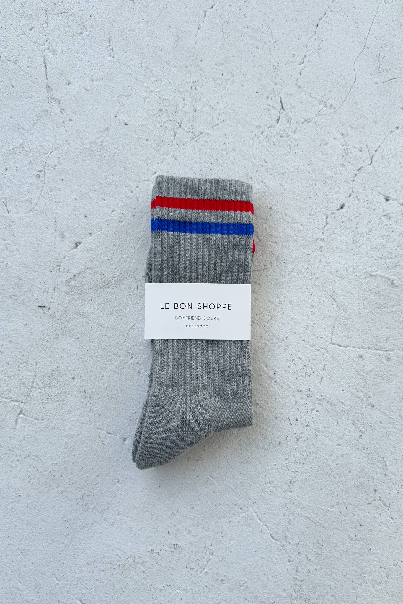 Extended Boyfriend Socks: Charcoal