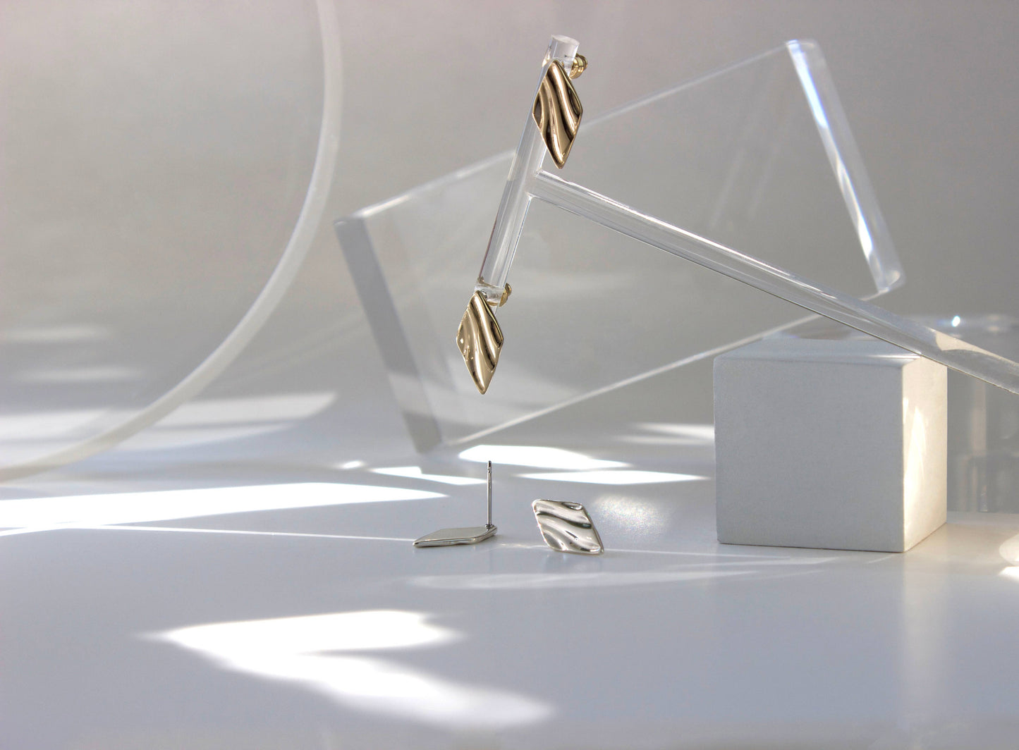 Sway Stud Earrings: Sterling silver