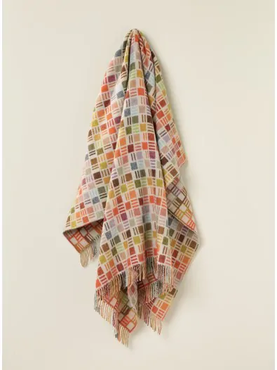 Contemporary Tile Merino Lambswool Throw