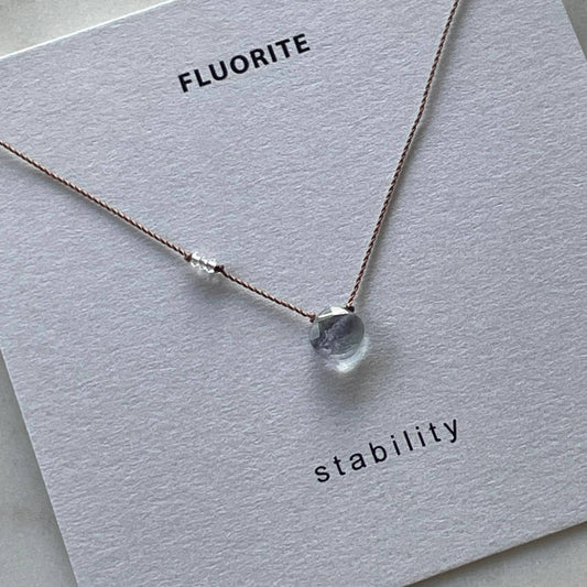Fluorite with Aquamarine Necklace