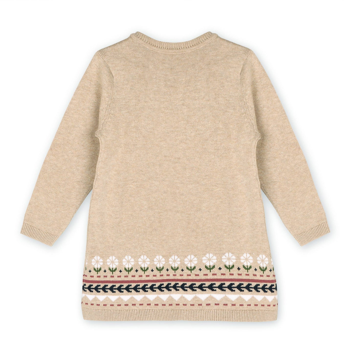 Fair Isle Sweater Knit Dress (Organic Cotton) : Oatmeal Heather