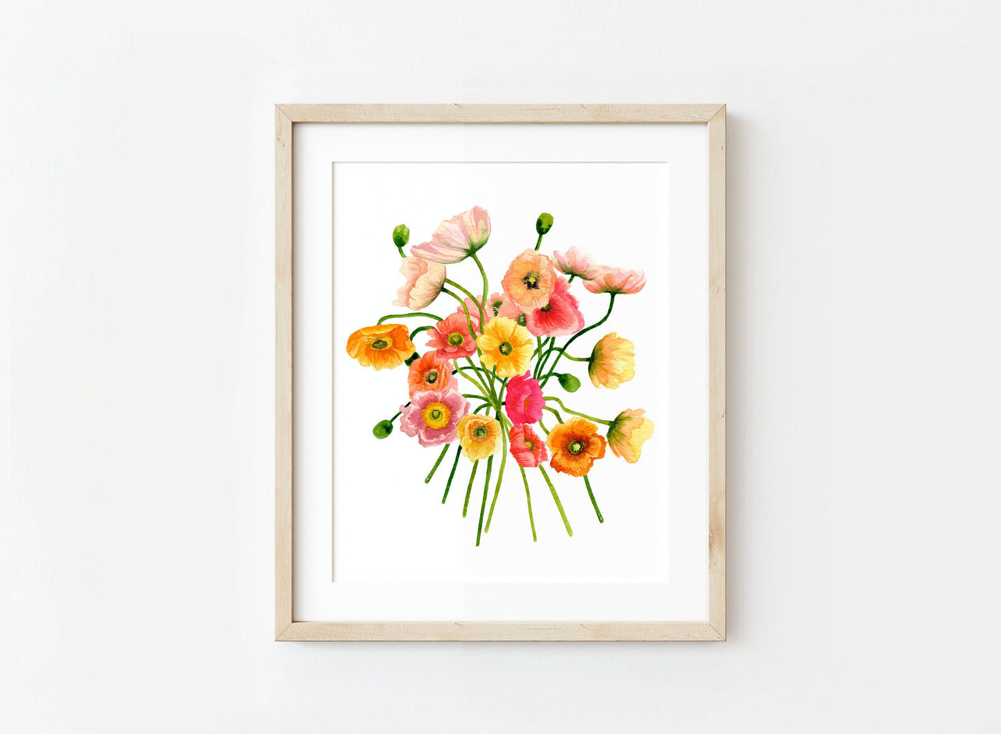 Poppies Watercolor Art Print