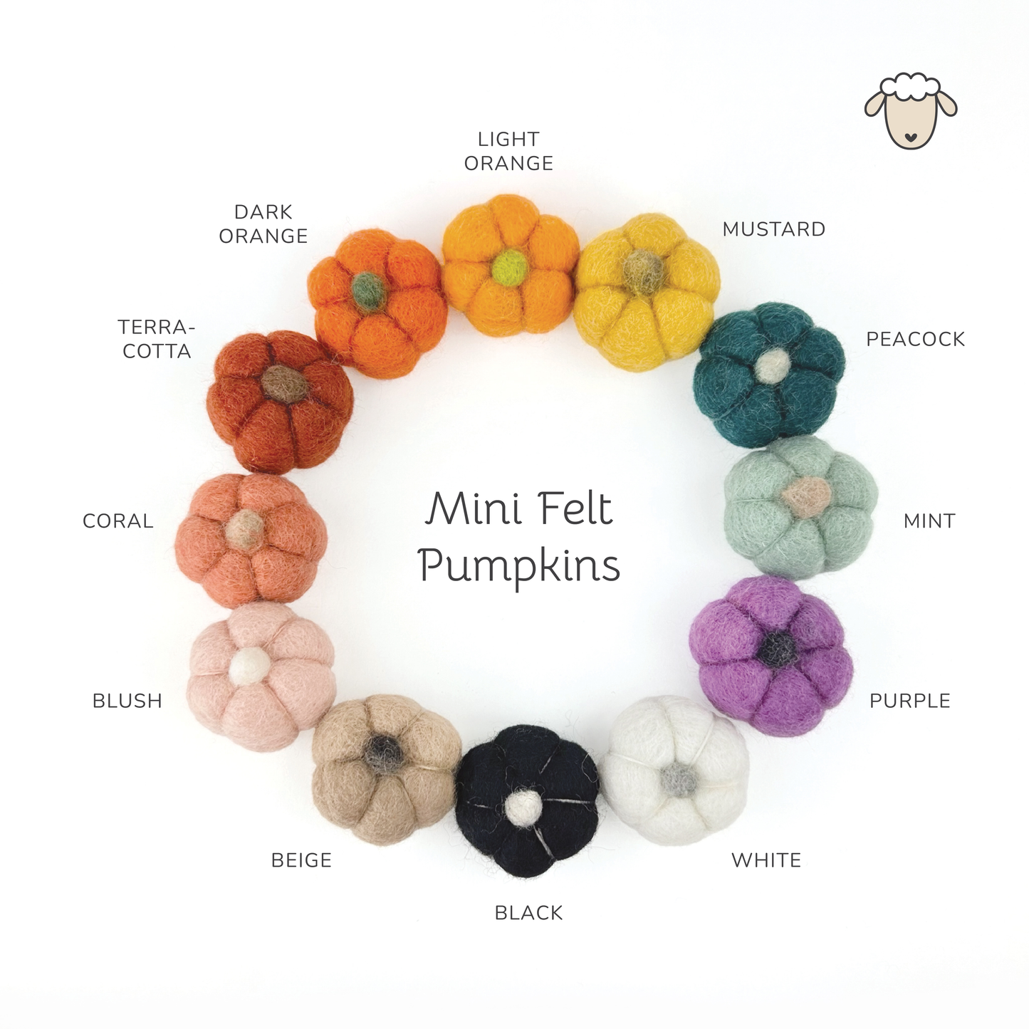Felt Pumpkins