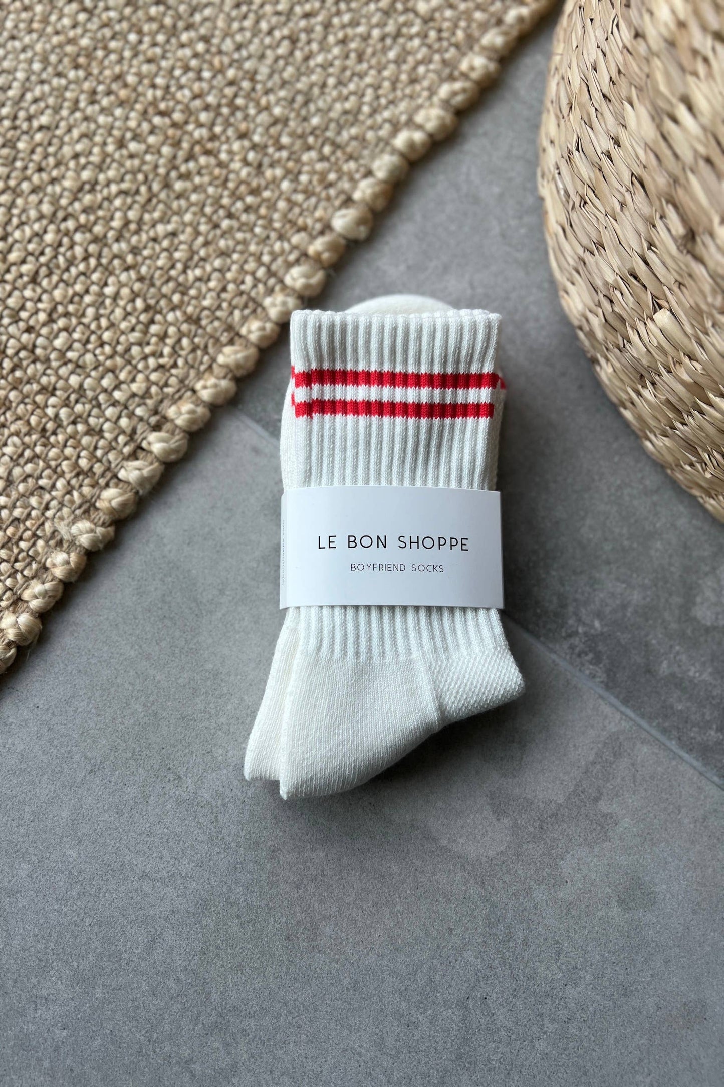 Boyfriend Socks: Cardinal