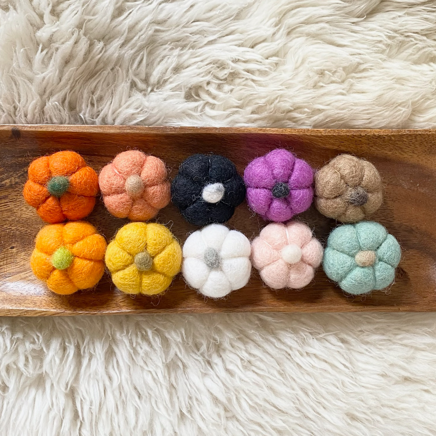 Felt Pumpkins