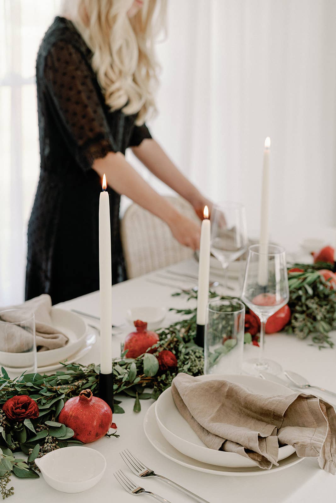 Natural White | Dipped Beeswax Taper Candles | All Natural: 10 Inch