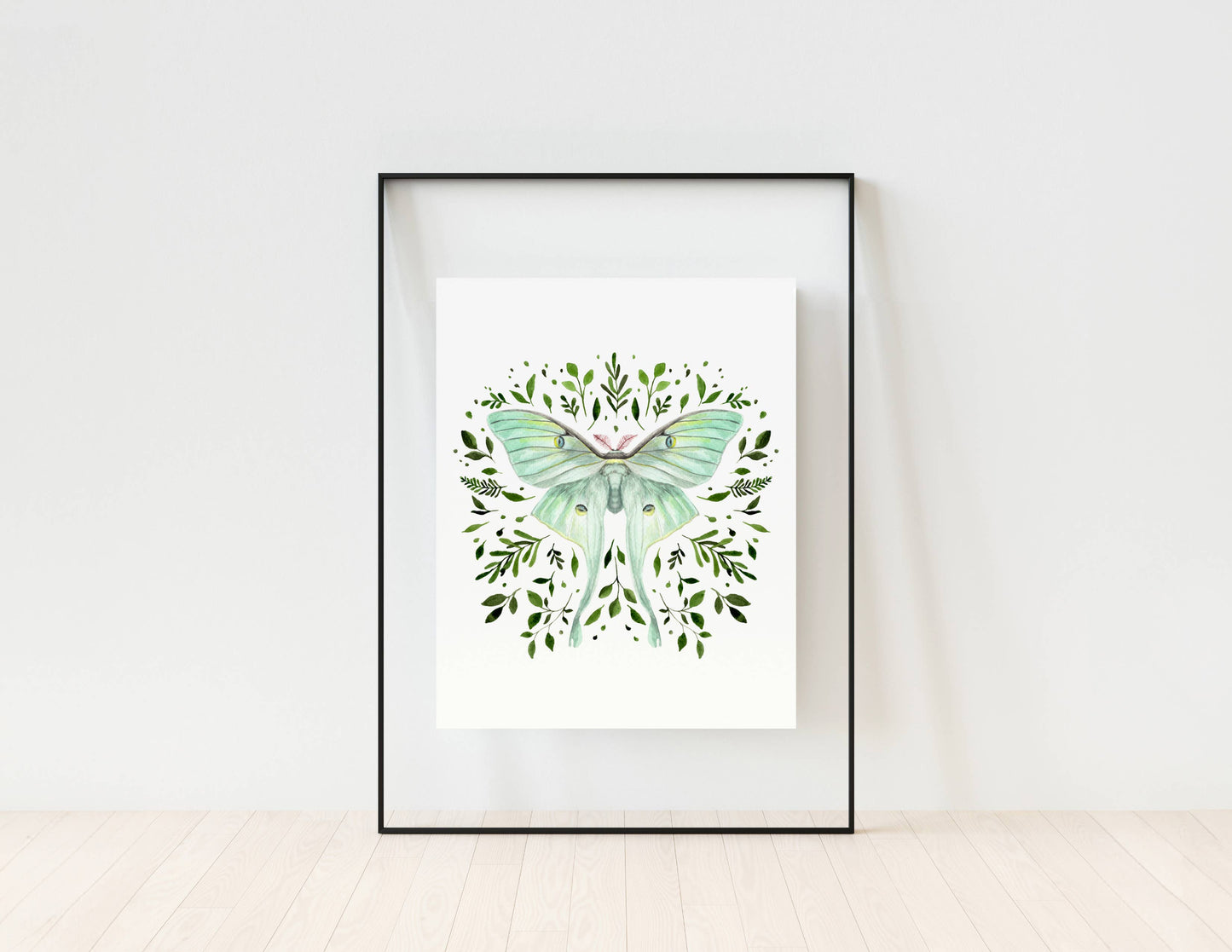 Luna Moth Watercolor Artwork Print