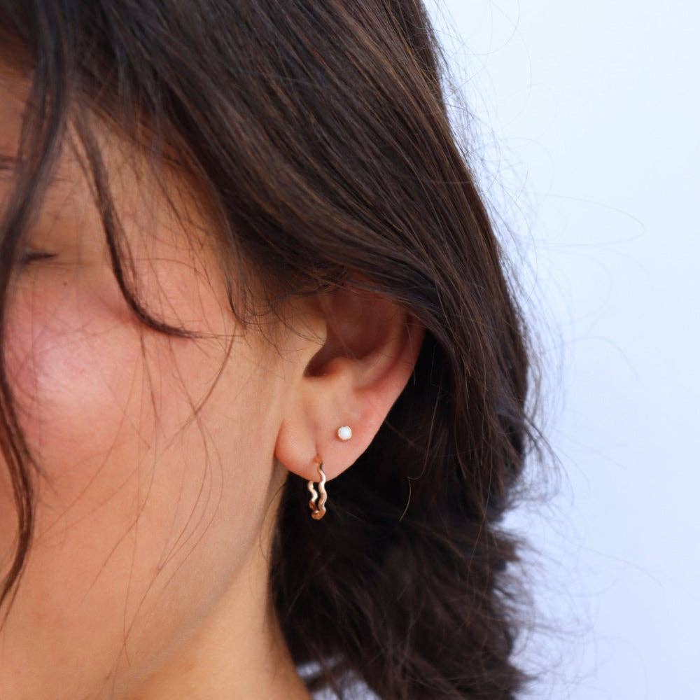 Dreamwave Huggies: 14k Gold Fill