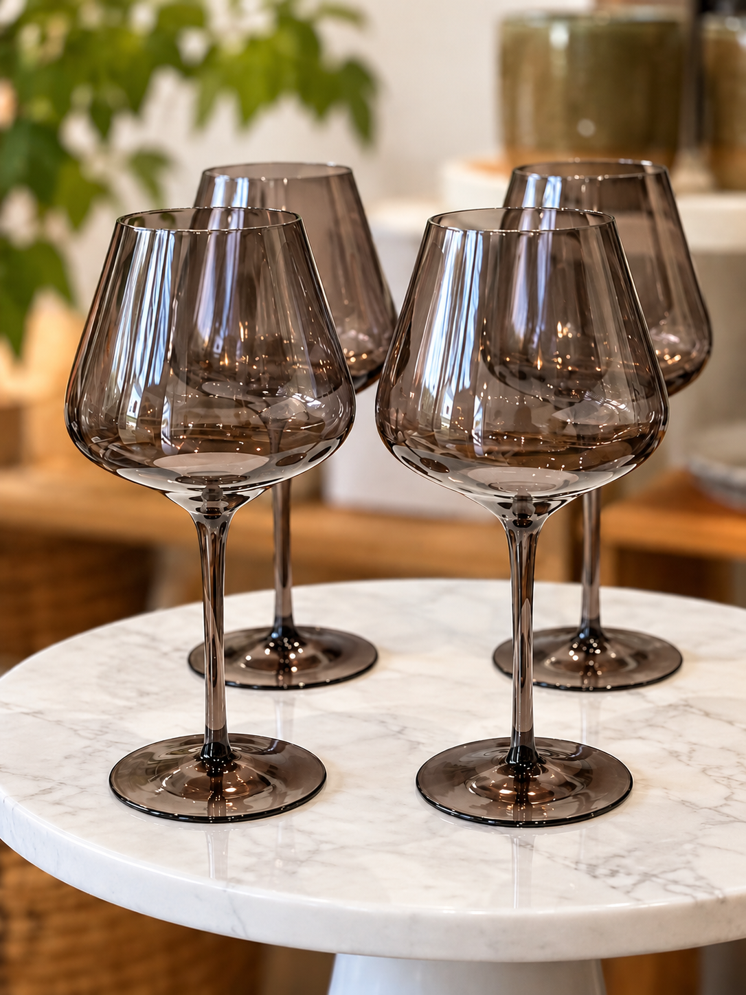 Autumn Colored Wine Glass