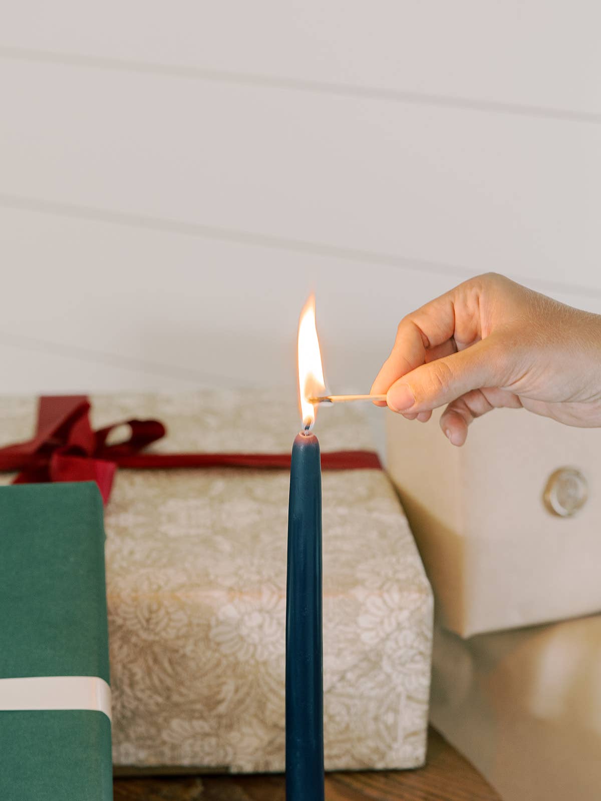 Midnight Blue | Dipped Beeswax Taper Candles | All Natural: 10 Inch