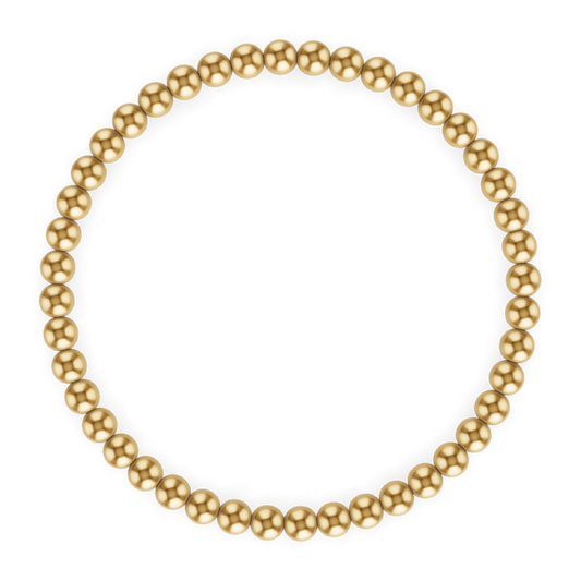 4MM Gold Ball Bracelet: GF / 7.5"