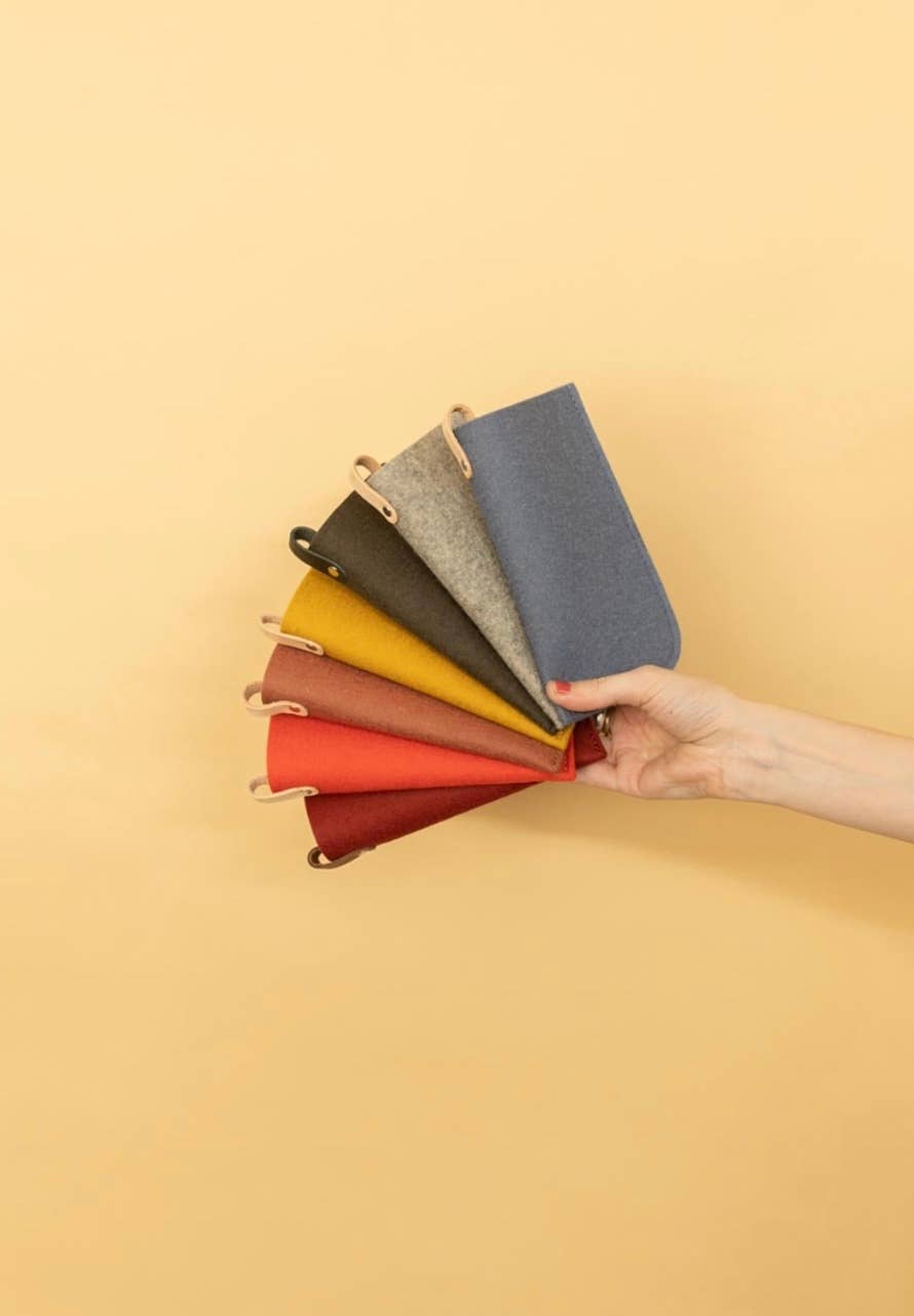 Classic Merino Wool Eyeglass Sleeve Dijon