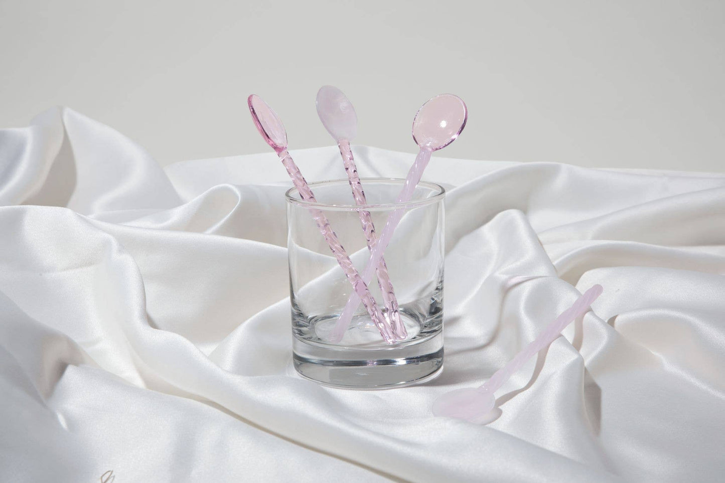 Pink Glass Spoon