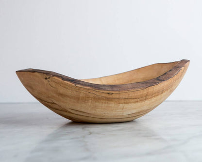 13" SPALTED MAPLE OVAL BOWL