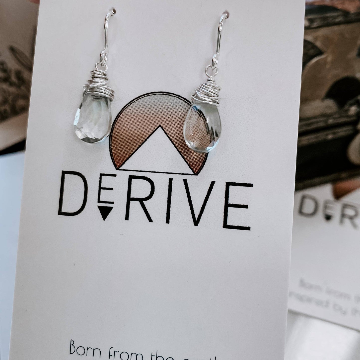 Mini Green Amethyst Drop Earrings: 14k Gold Fill
