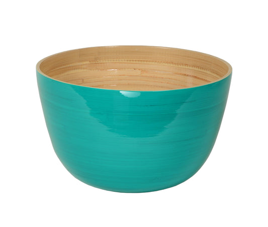 Bamboo Mixing Bowl: Turquoise