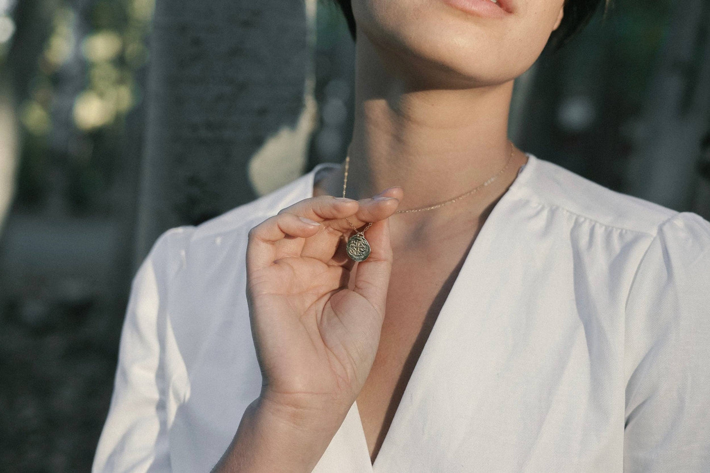Medallion Necklace: 18" / Sterling Silver