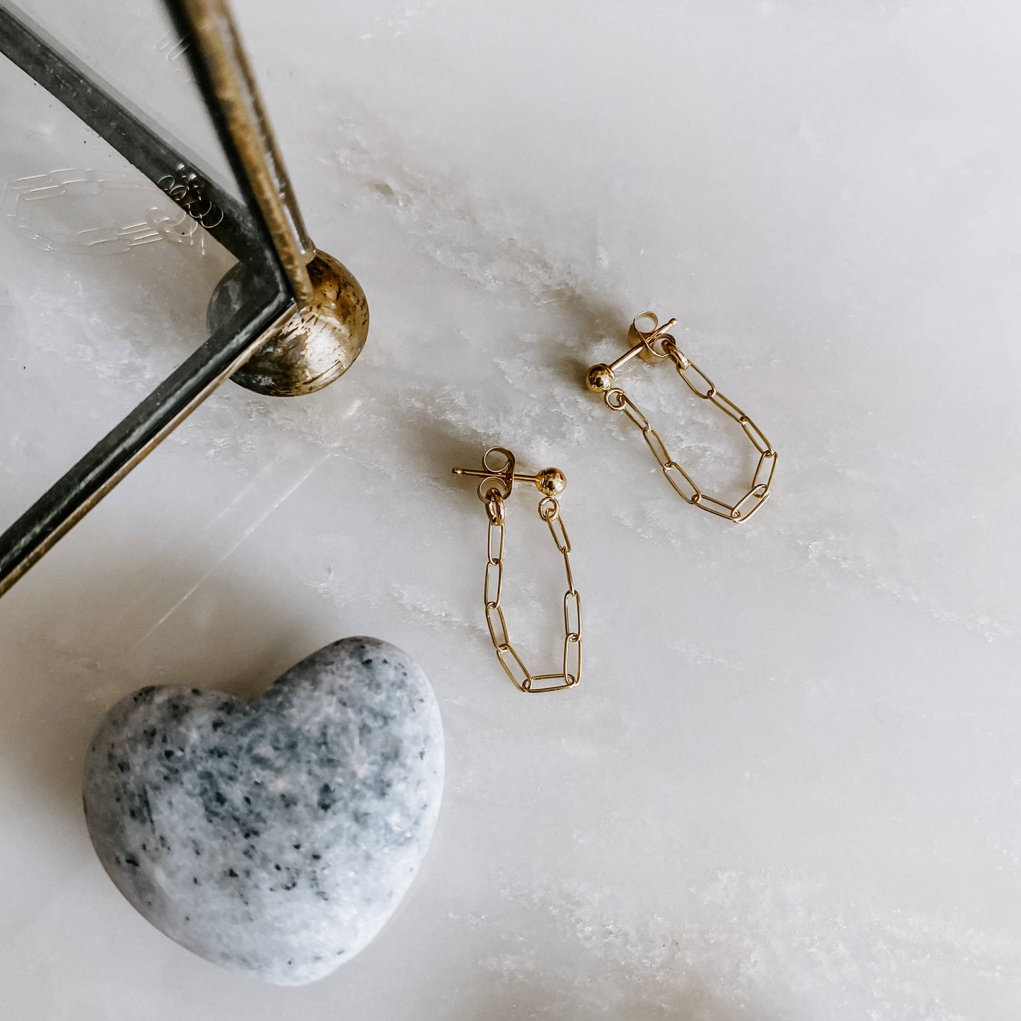 Link Chain Post Earrings: 14k Gold Fill