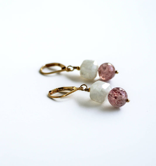 Moonstone Drop Earrings | Gold Filled