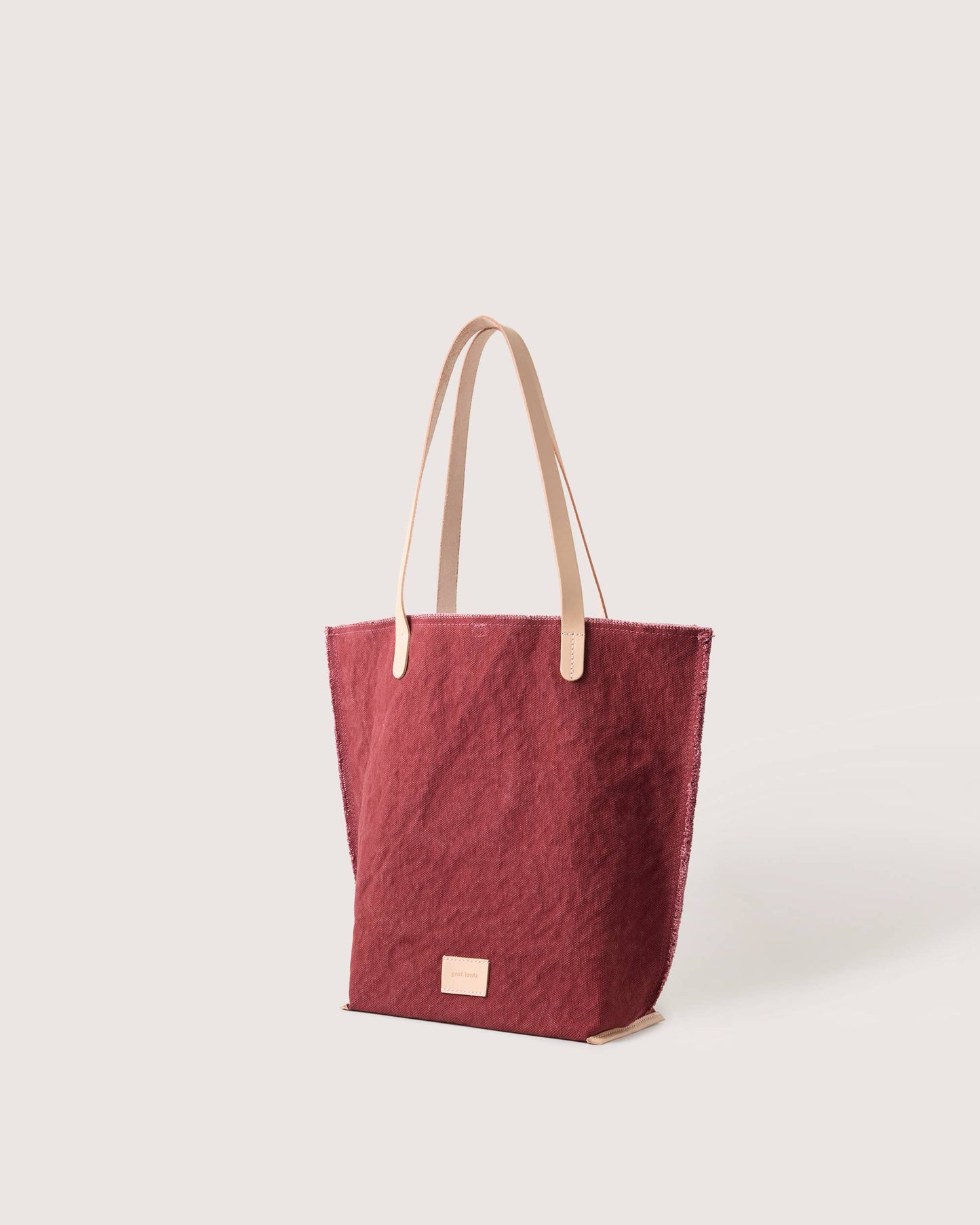 Hana Canvas Tote - Plum Vachetta