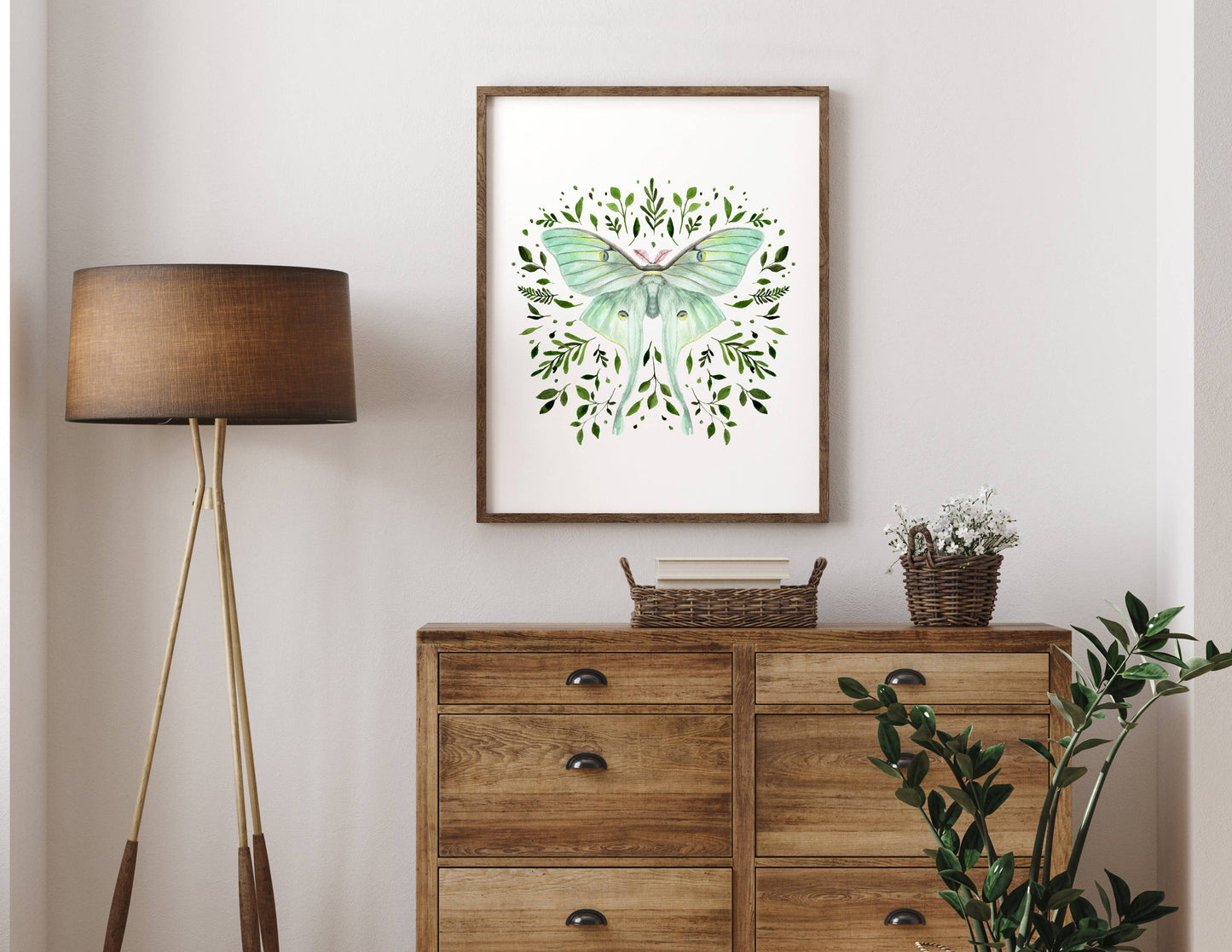 Luna Moth Watercolor Artwork Print