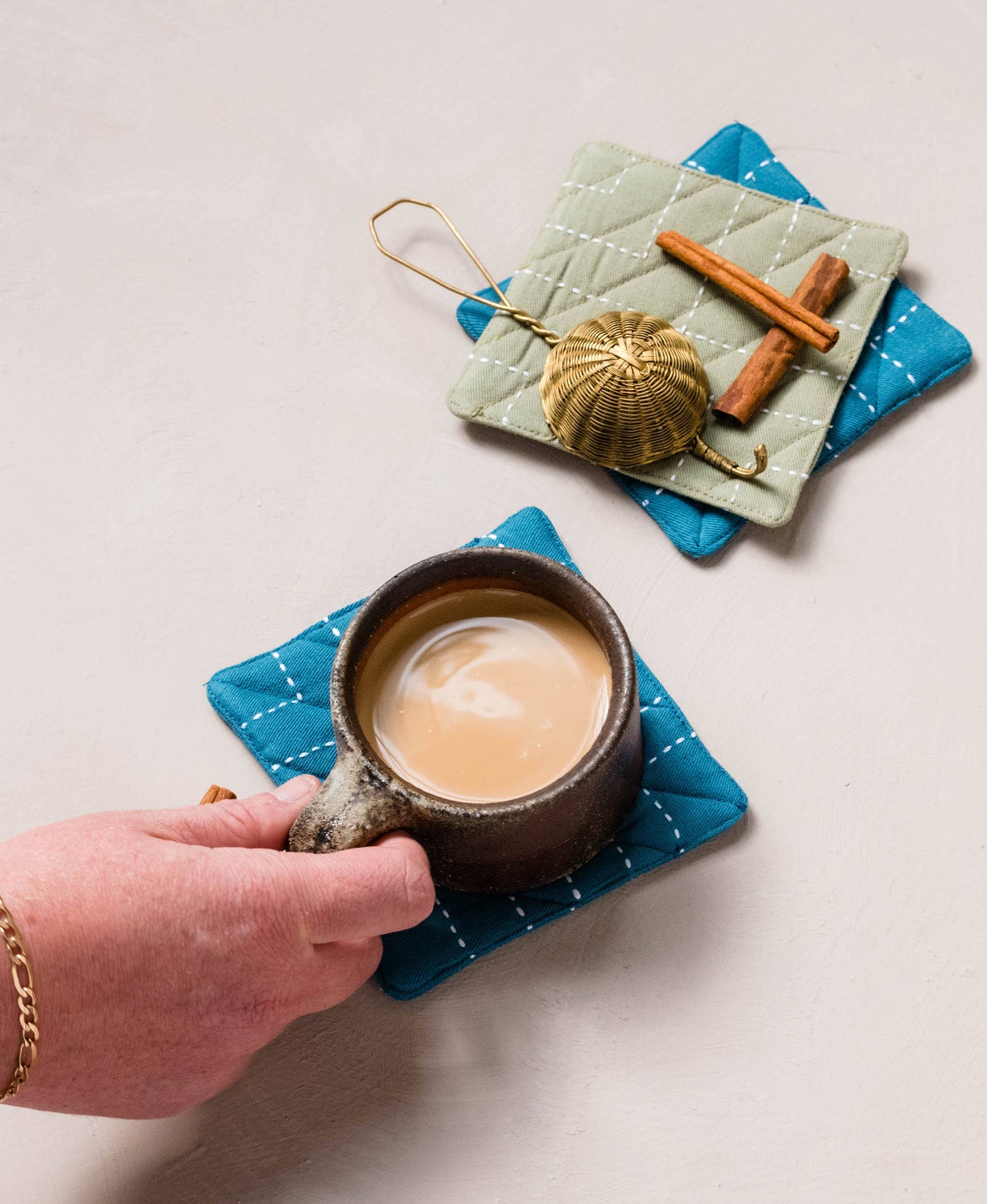 Anchal - Coaster - Set of 4: Sage