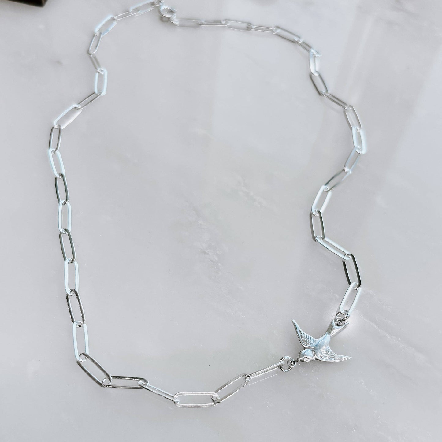 Sparrow Paperclip Chain Link Necklace: 14k Gold Fill / 18"