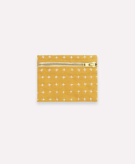 Cross-Stitch Coin Purse: Mustard