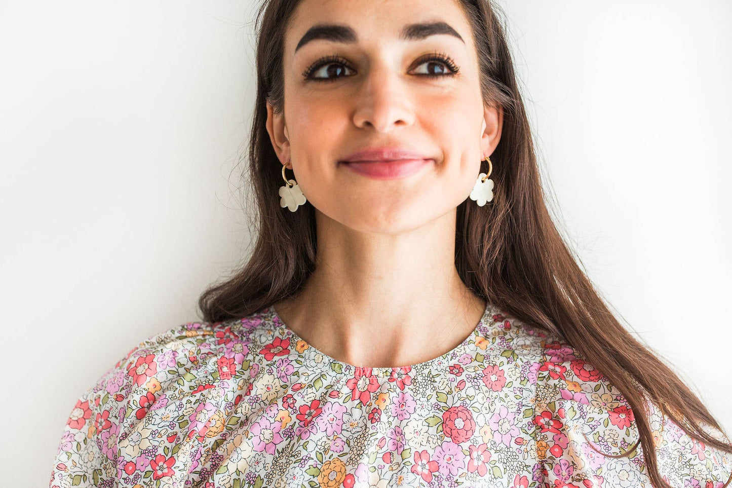 Daisy Charm Hoops
