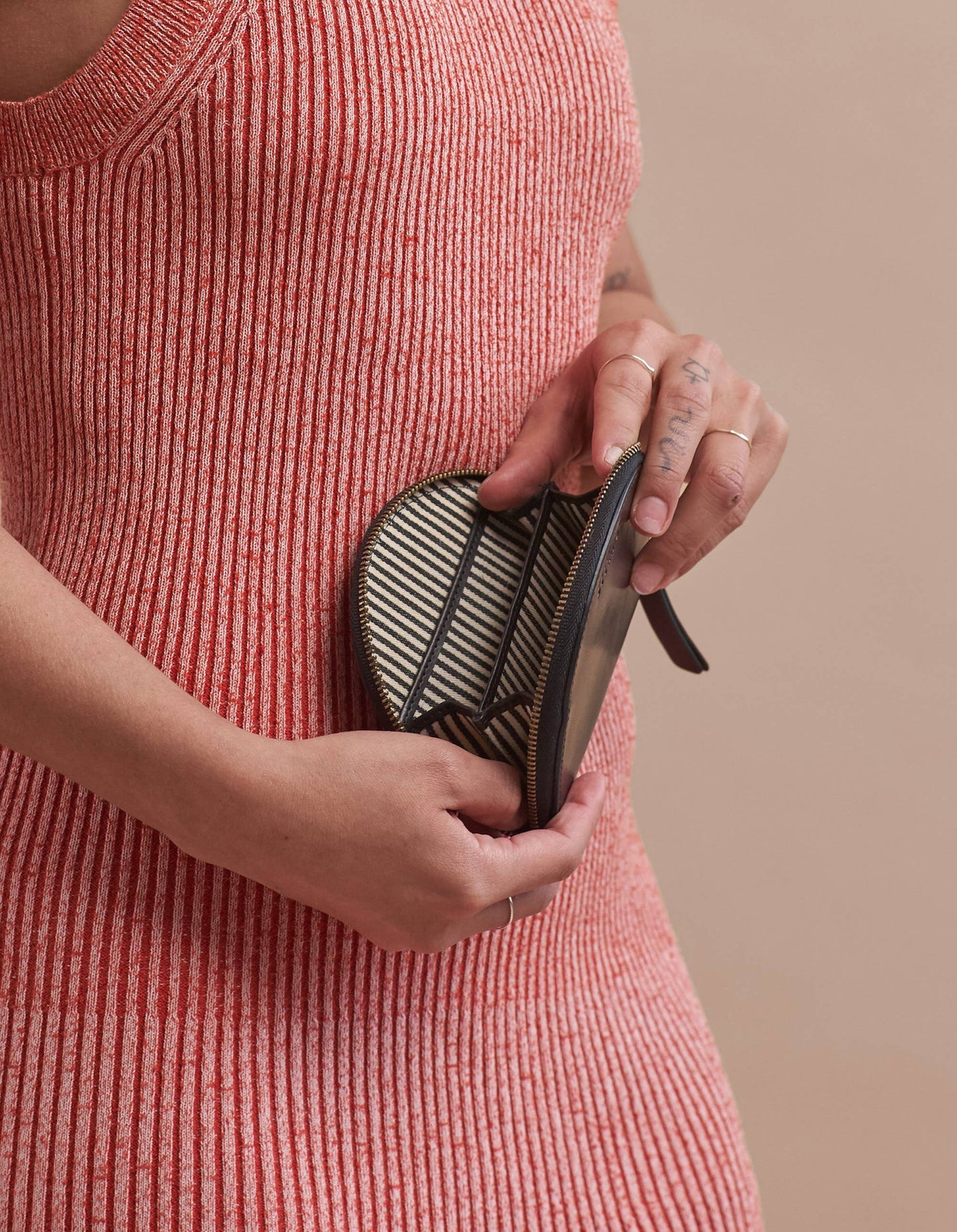 Black Leather Coin Purse Laura