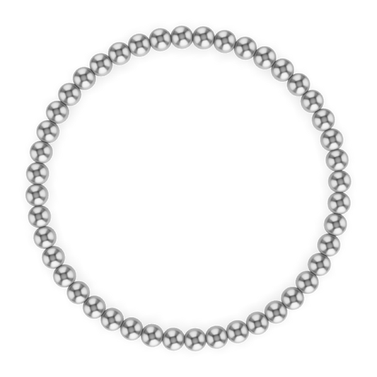 4MM Silver Ball Bracelet: Sterling / 7.5"