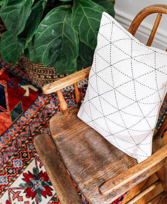 Small Graph Throw Pillow: Slate