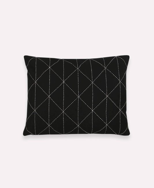 Small Graph Throw Pillow: Charcoal