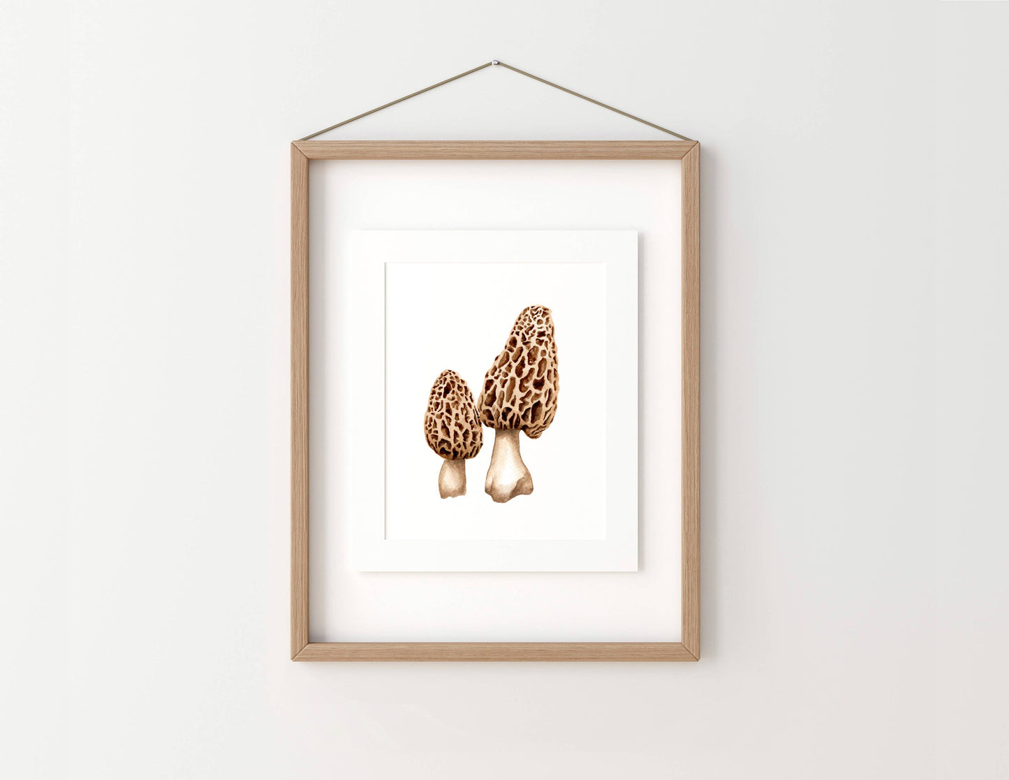Morel Mushrooms Watercolor Art Print