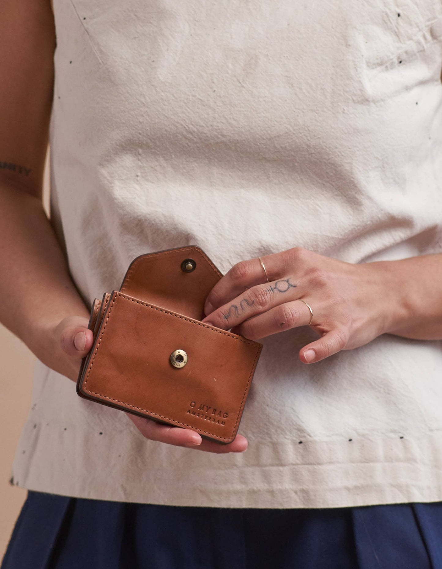 Harmonica Wallet - Cognac Classic Leather