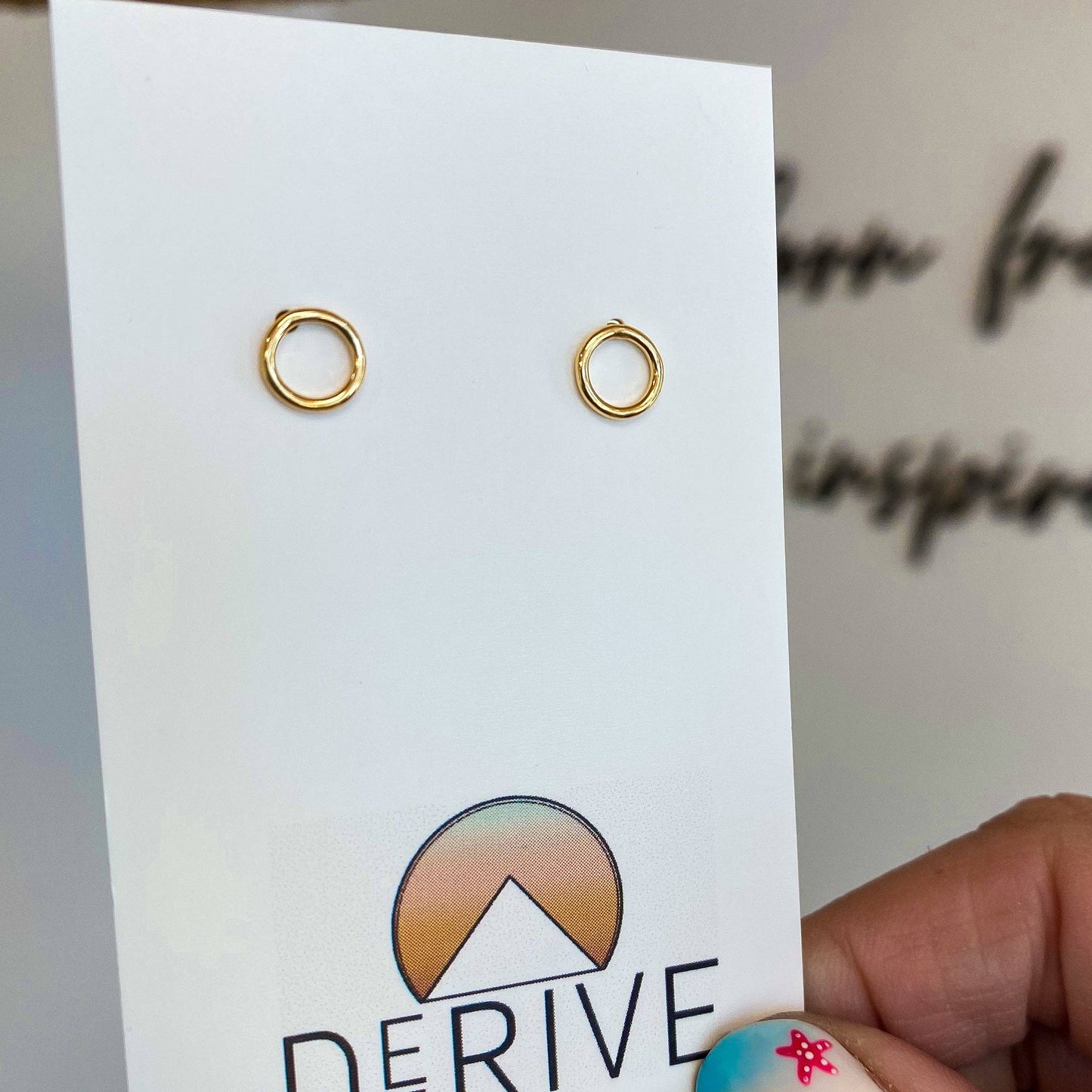 Circle Stud Earrings: 14k Gold Fill
