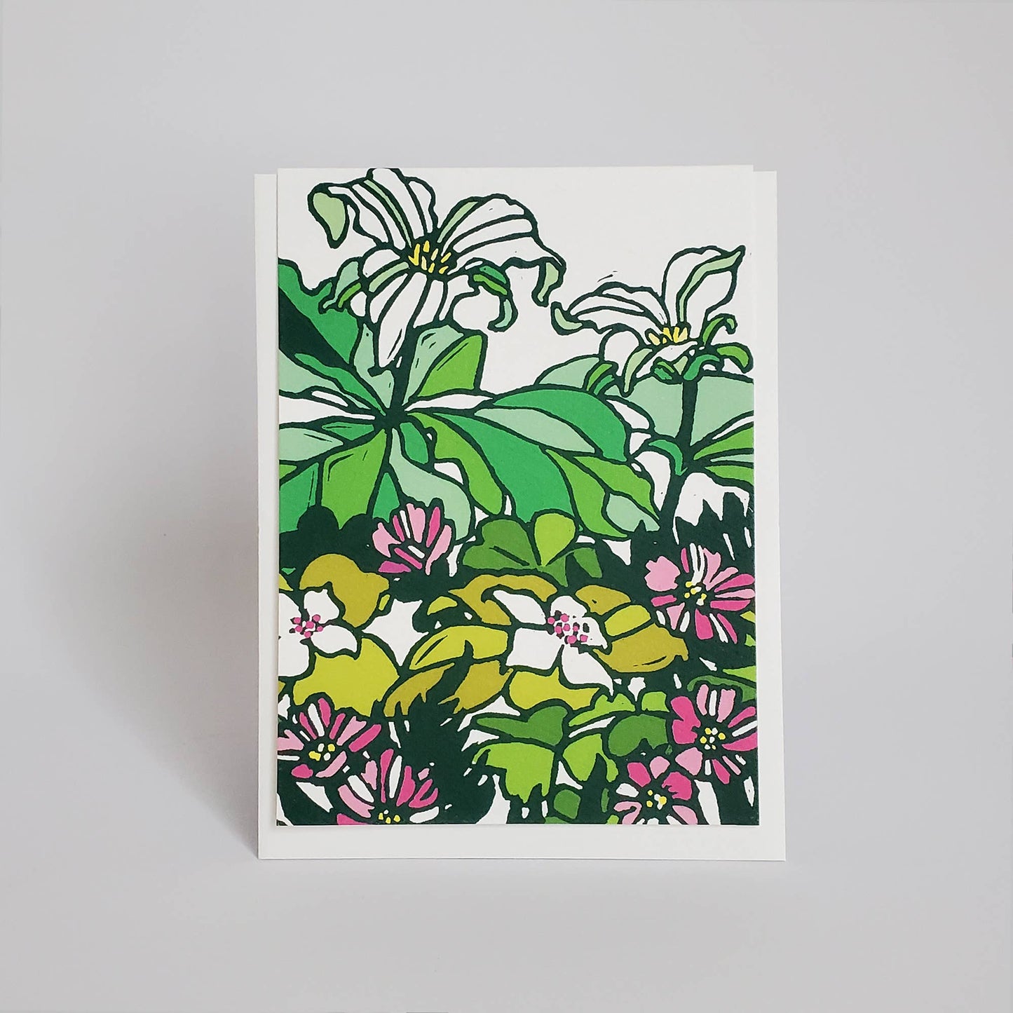 Assorted Spring Woodland Flower Blank Note Card Set of 8