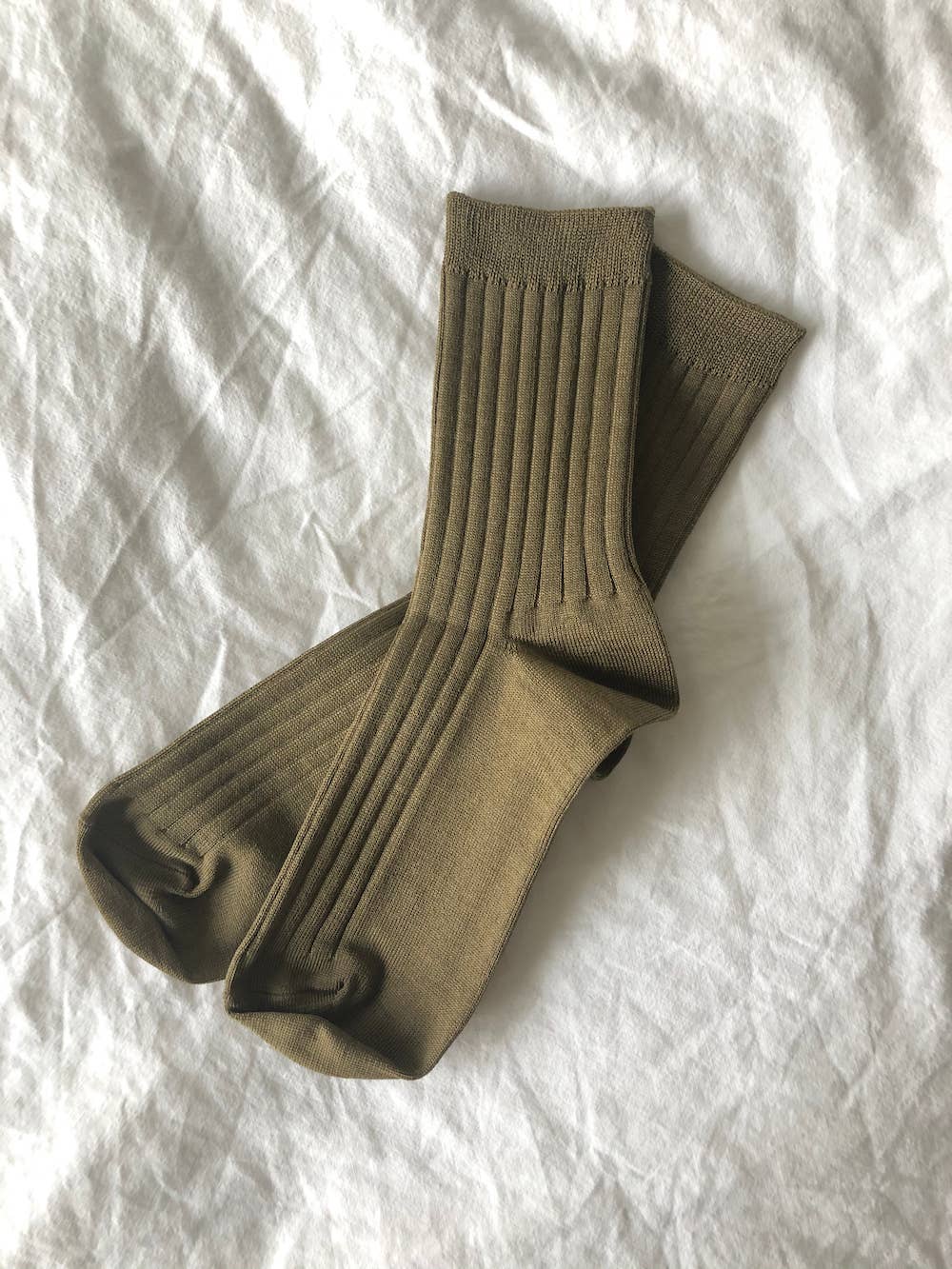 Pair of ribbed cotton womens socks from Le Bon Shoppe at Poppy & Hawk